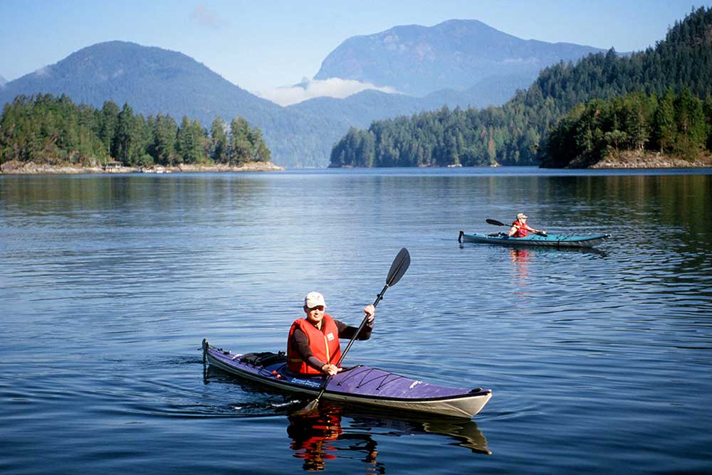 kayaking at West Coast Wilderness Lodge